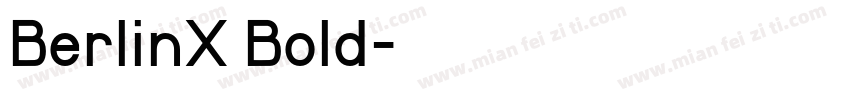 BerlinX Bold字体转换